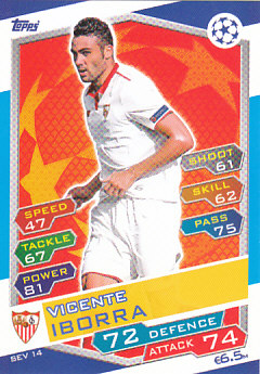 Vicente Iborra Sevilla FC 2016/17 Topps Match Attax CL #SEV14